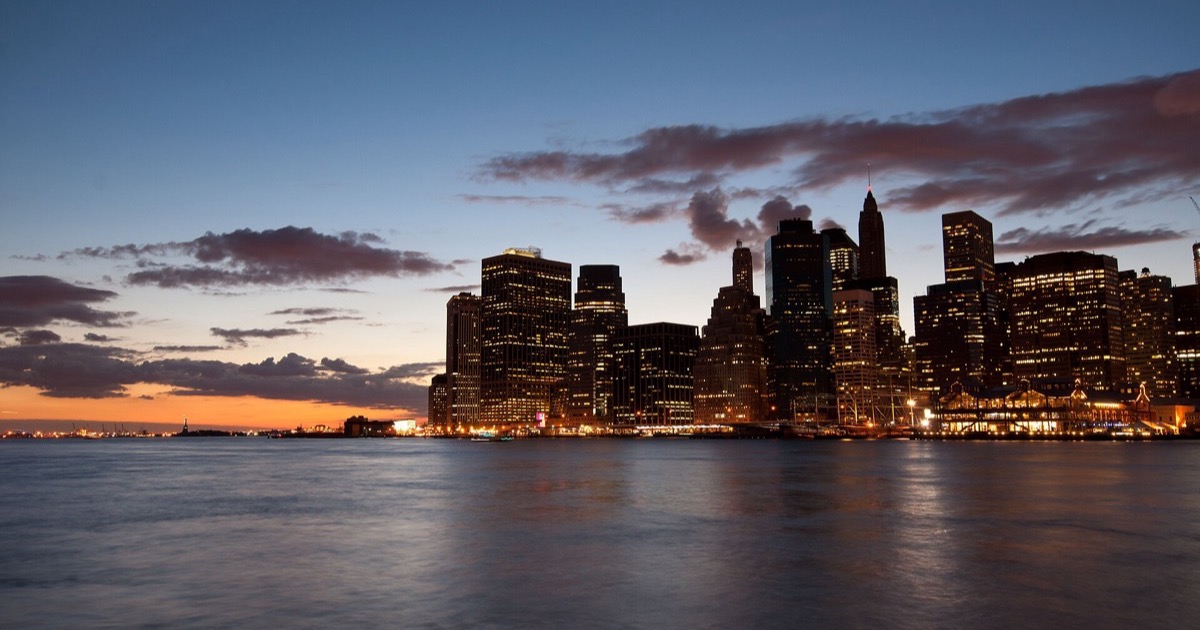 The Manhattan skyline at dusk, on the morning of July 24, 2026.