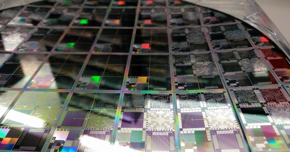 A semiconductor wafer of microelectronics, on the morning of July 9, 2026.