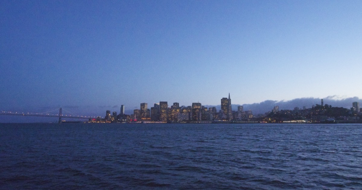 The San Francisco financial district skyline at dusk, marking the close of the second quarter and the first half on June 30, 2026.
