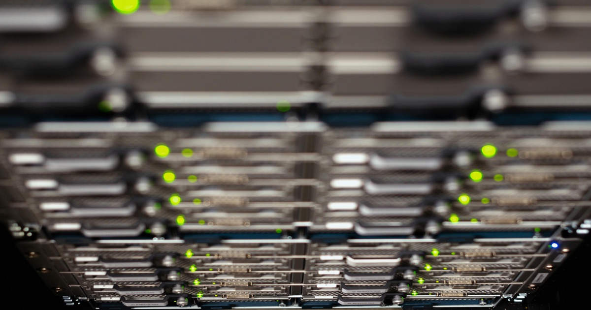 A high-angle view of network equipment in a modern data center represents the May 29 market focus on AI infrastructure and premarket earnings reactions.
