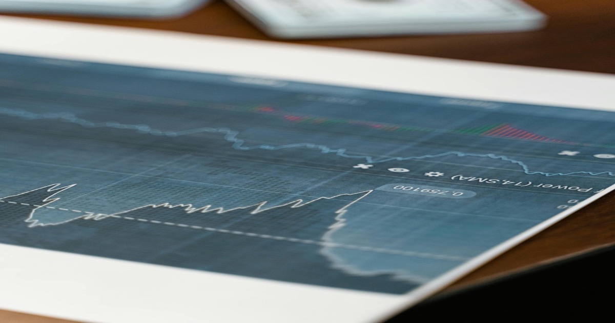Financial report showing stock market growth data and trading analysis